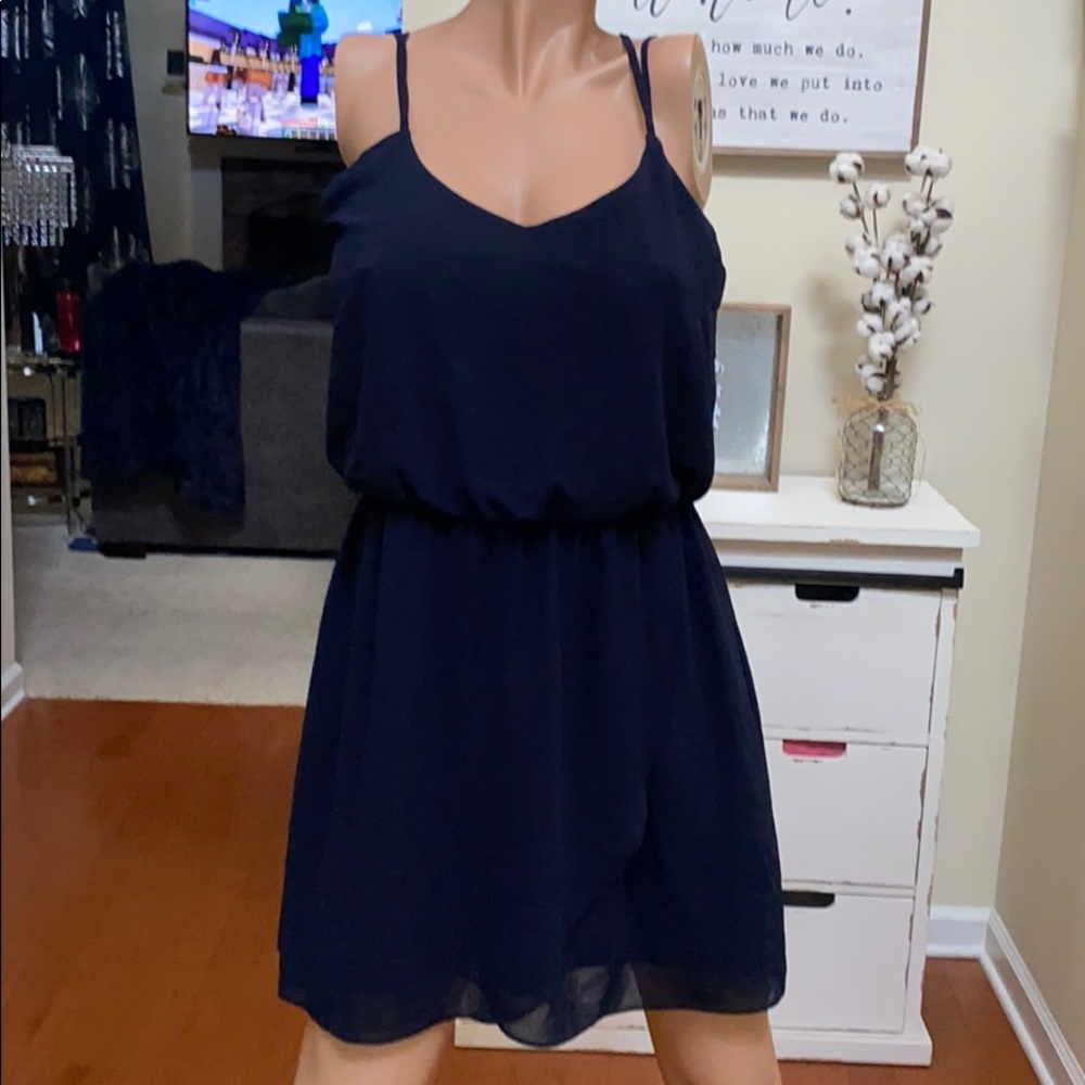 Navy blue strappy dress